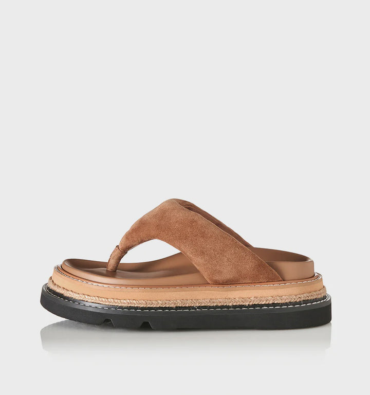 Alias Mae Vedi Thong Slide - Camel Suede