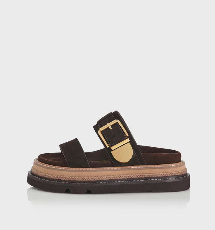 Alias Mae Velda Slide - Chocolate Suede