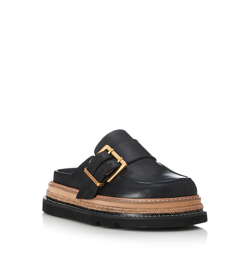 Alias Mae Vella Slide - Black Leather