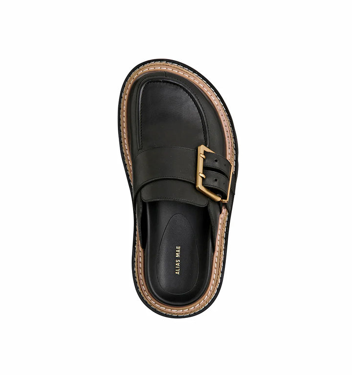 Alias Mae Vella Slide - Black Leather