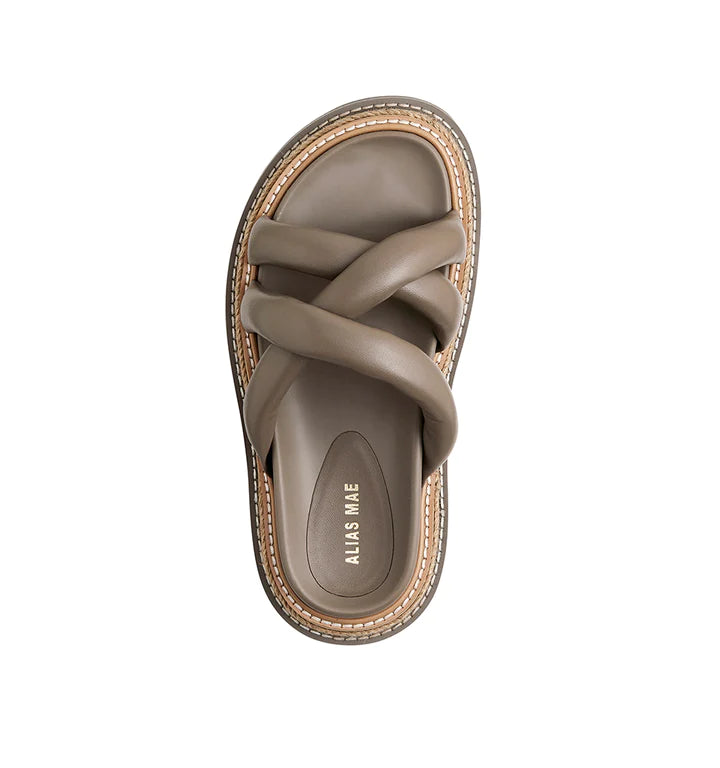 Alias Mae Verity Slide - Taupe Leather