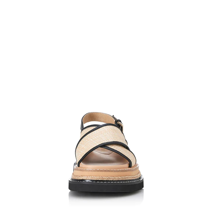 Alias Mae Verona Sandal - Black/Natural Raffia