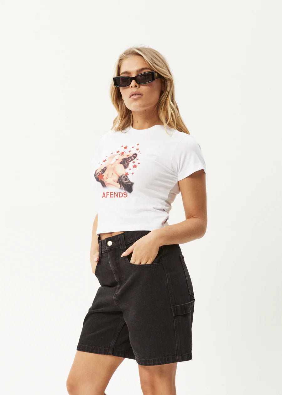 Afends Dixie Recycled Baby Tee - White