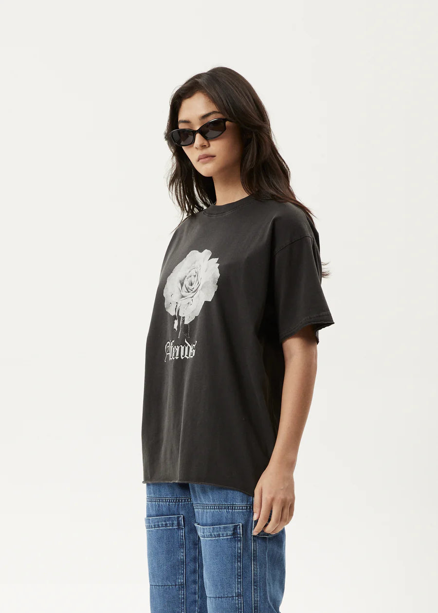 Afends Sweet Juliet Oversized T-Shirt- Black