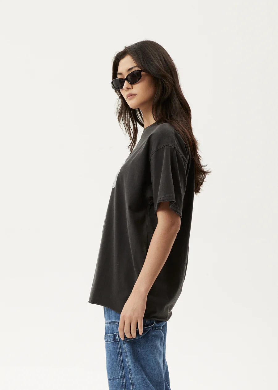 Afends Sweet Juliet Oversized T-Shirt- Black