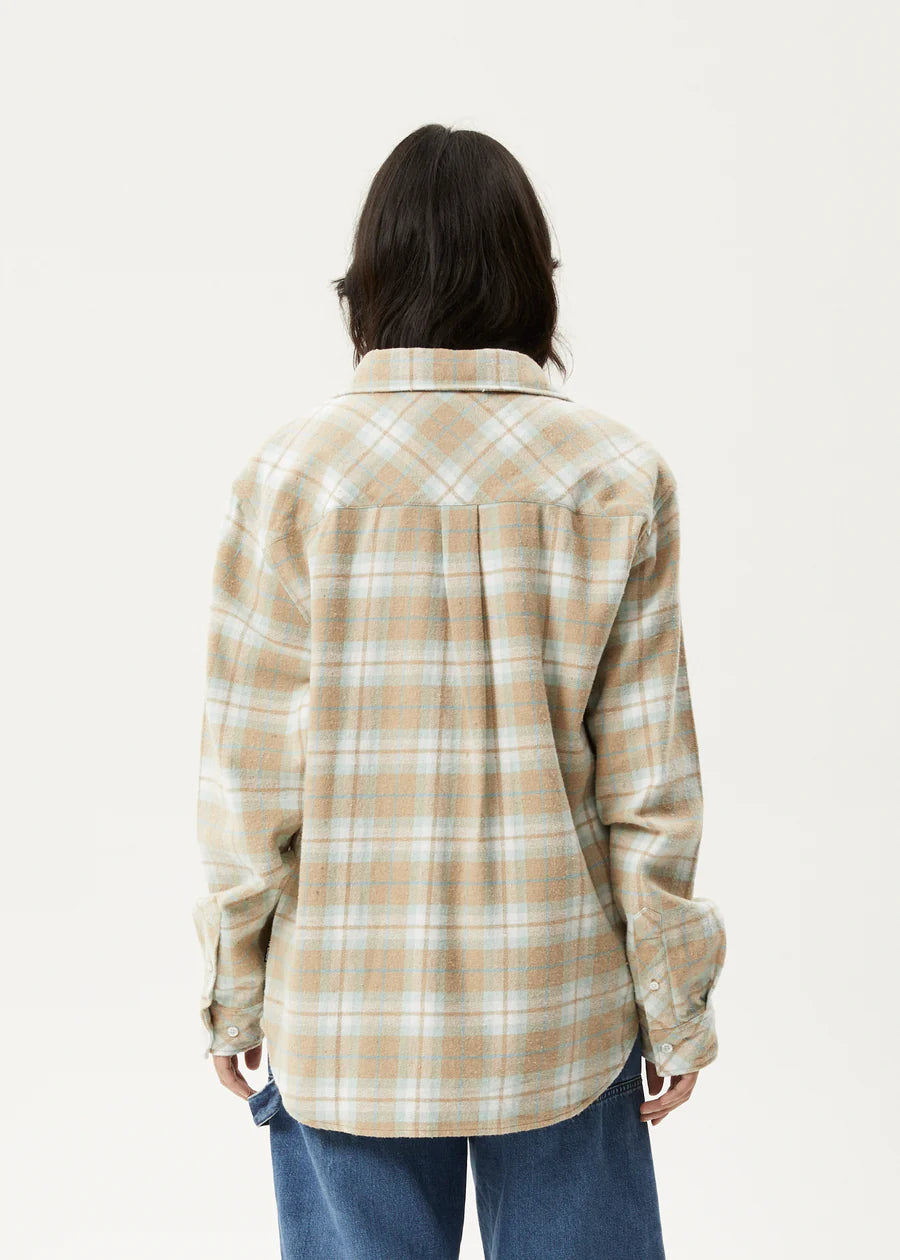 Afends Lighthouse Flannel Shirt- Taupe