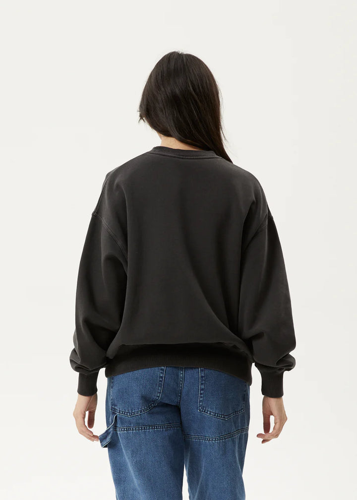 Afends Sweet Juliet Crew Neck- Stone Black