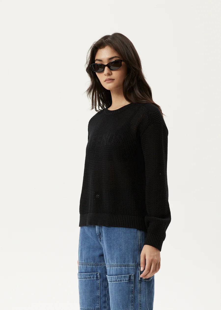 Afends Ryder Knit Jumper- Black