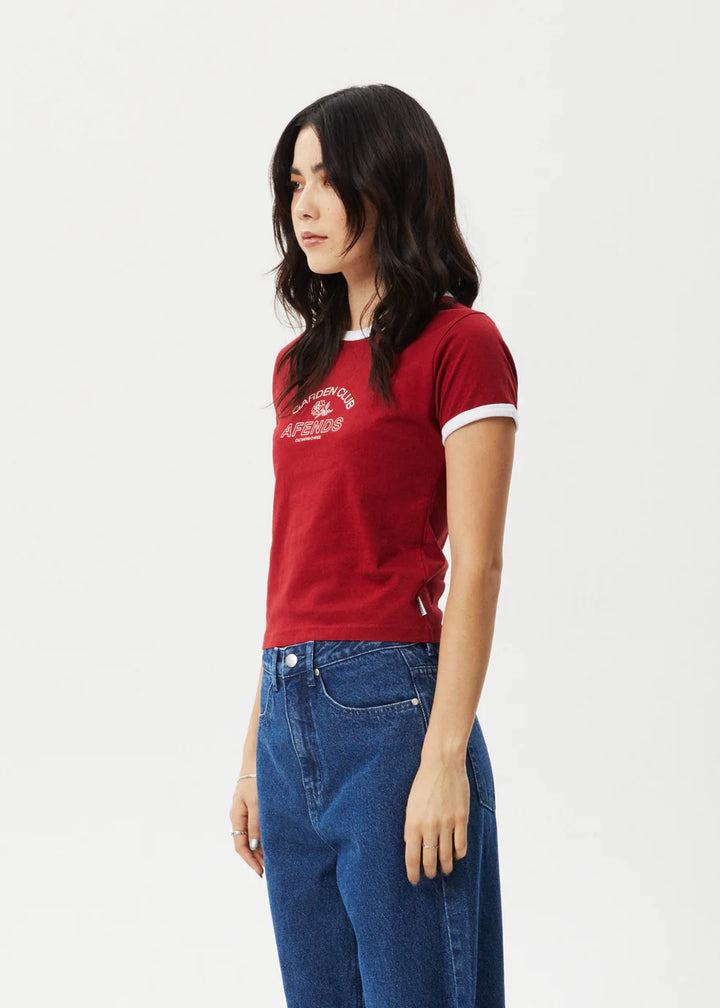 Afends Cultivate Recycled Ringer Tee- Ketchup