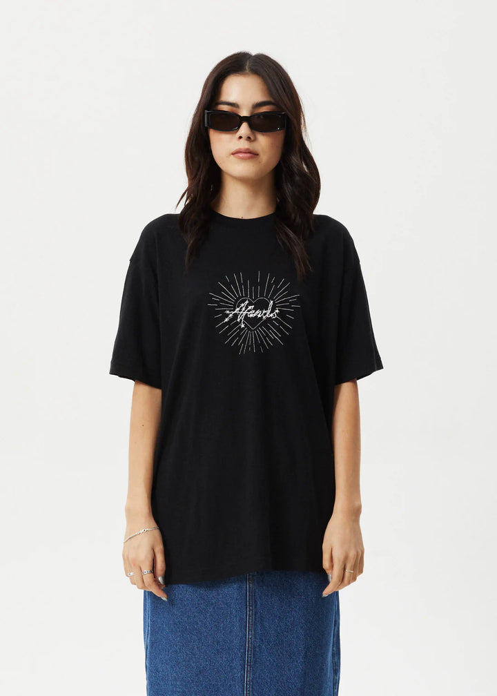 Afends Pulse Hemp Oversized Tee - Black