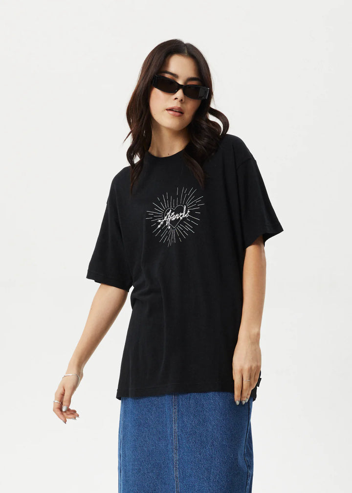 Afends Pulse Hemp Oversized Tee - Black