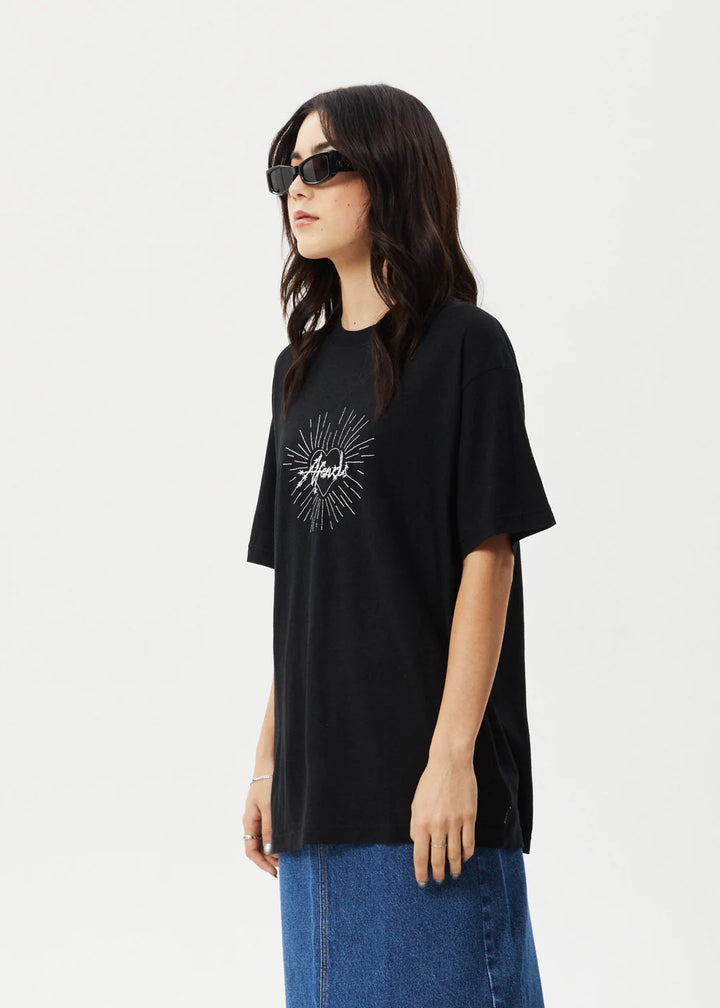 Afends Pulse Hemp Oversized Tee - Black