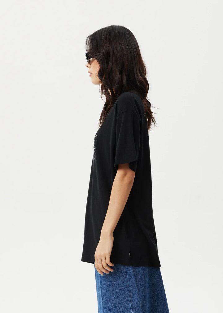 Afends Pulse Hemp Oversized Tee - Black