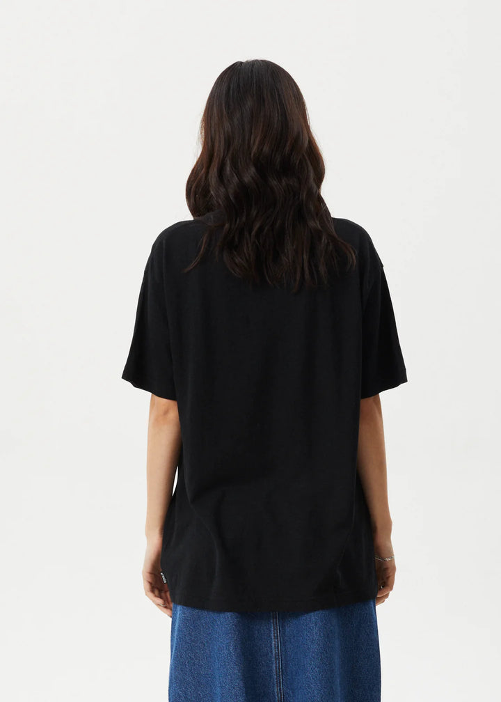 Afends Pulse Hemp Oversized Tee - Black