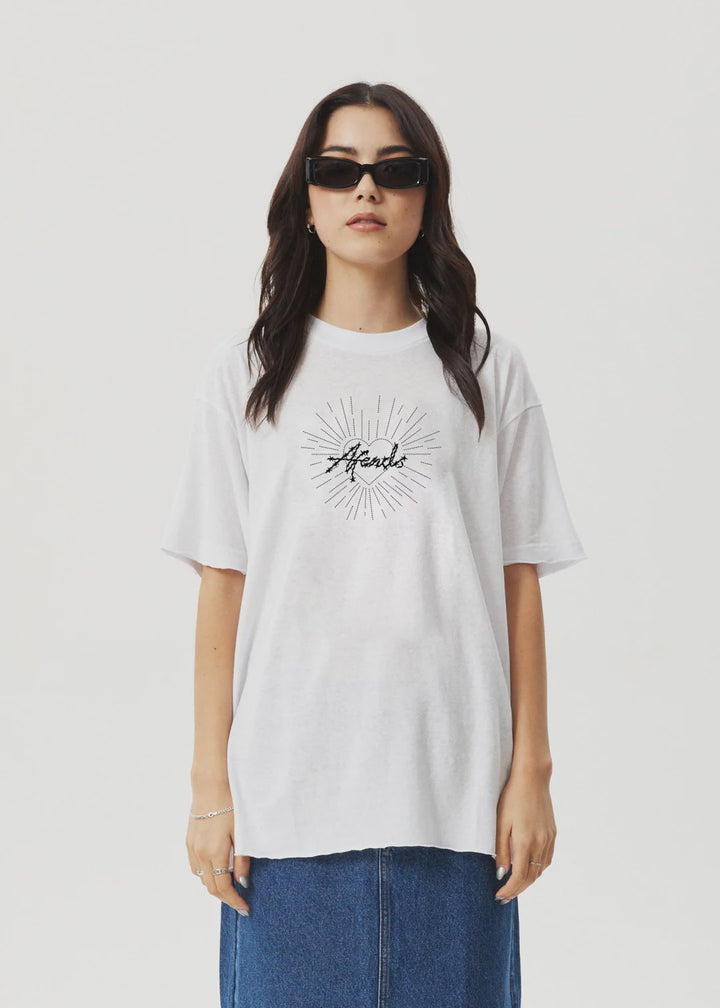 Afends Pulse Hemp Oversized Tee - White