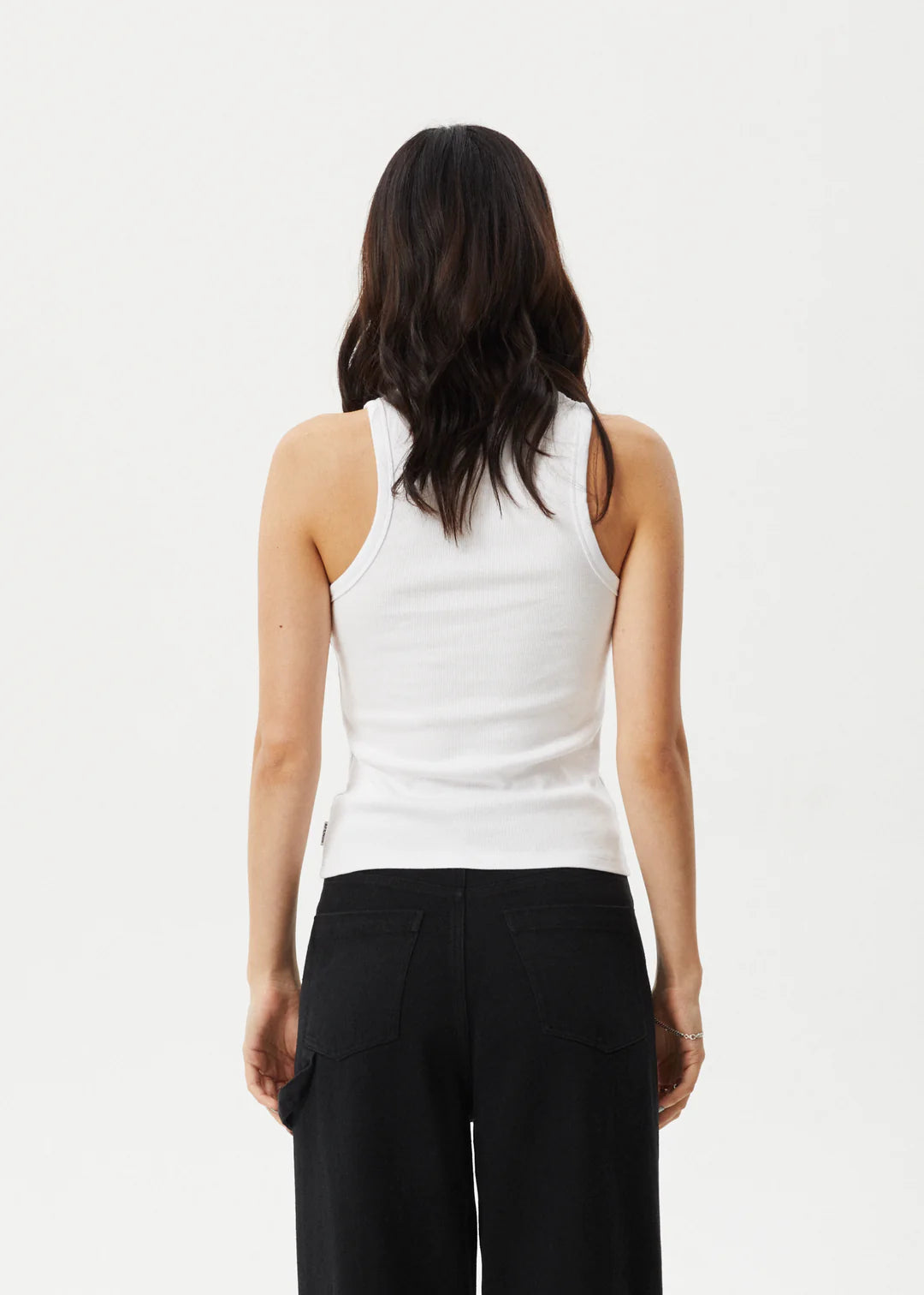 Afends Notice Recycled Rib Singlet - White