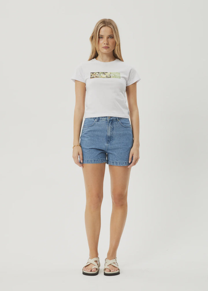 Afends Citrus Baby Tee - White