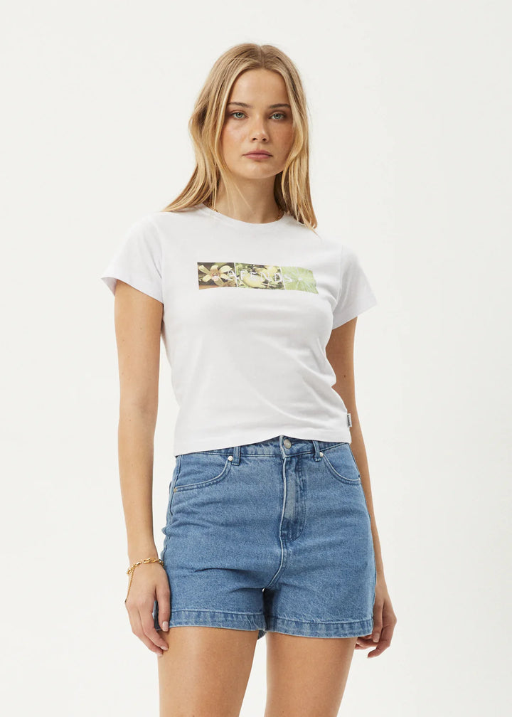 Afends Citrus Baby Tee - White