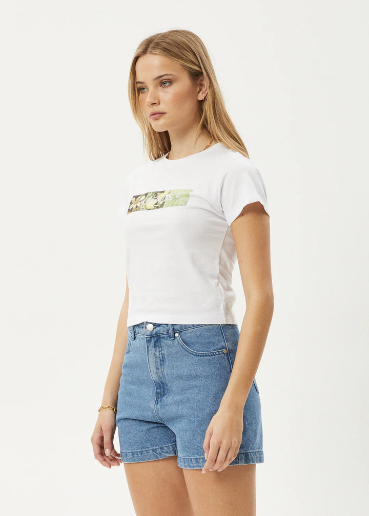 Afends Citrus Baby Tee - White