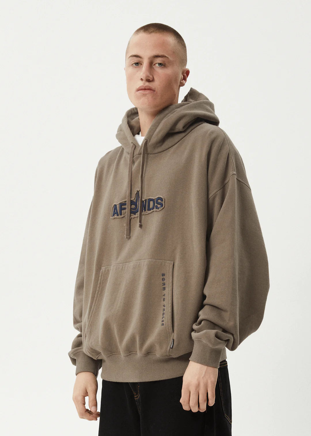 Afends Antic Boxy Pull On Hood - Fossil