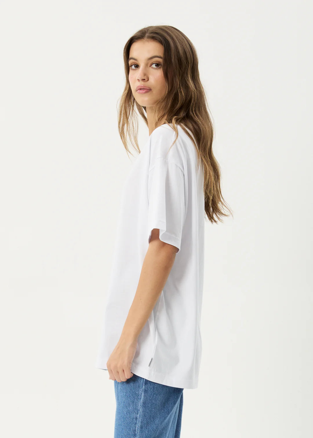 Afends Modern Energy Recycled Oversized Tee - White