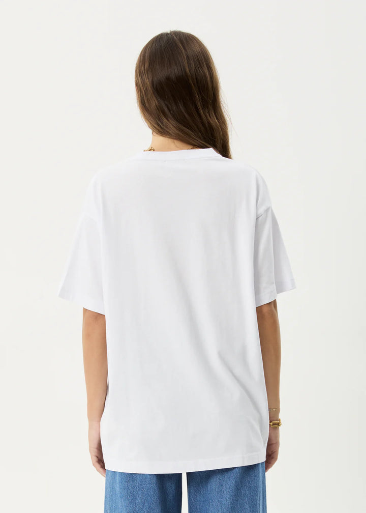 Afends Modern Energy Recycled Oversized Tee - White