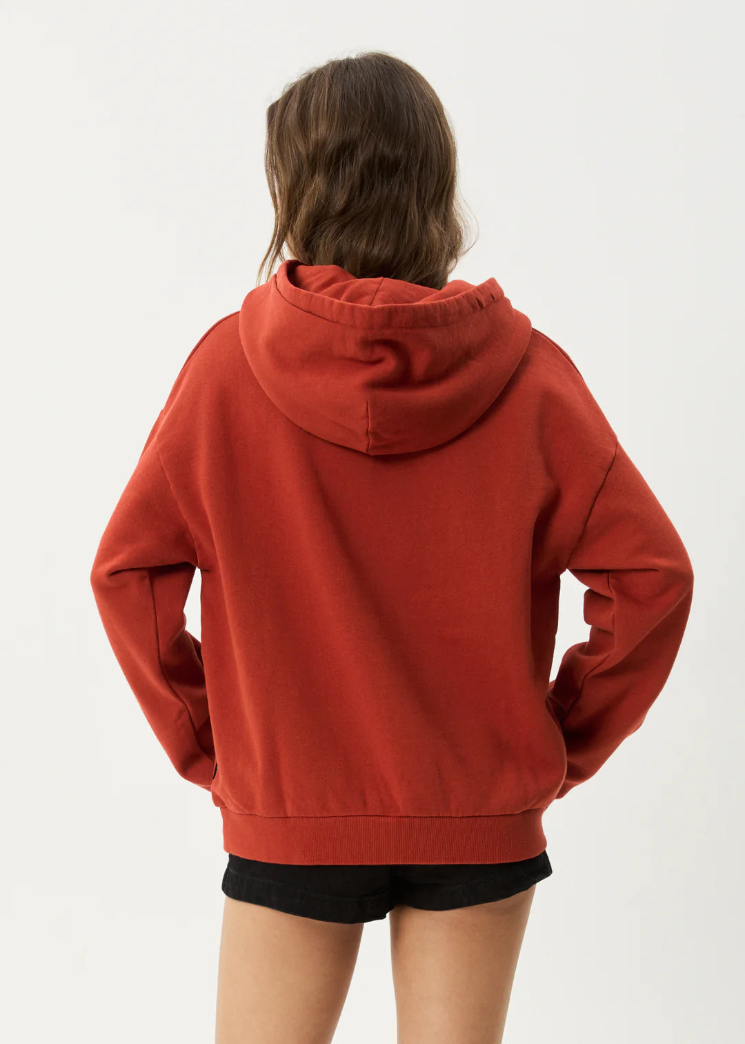 Afends Maisie Recycled Pull On Hood - Red Rum