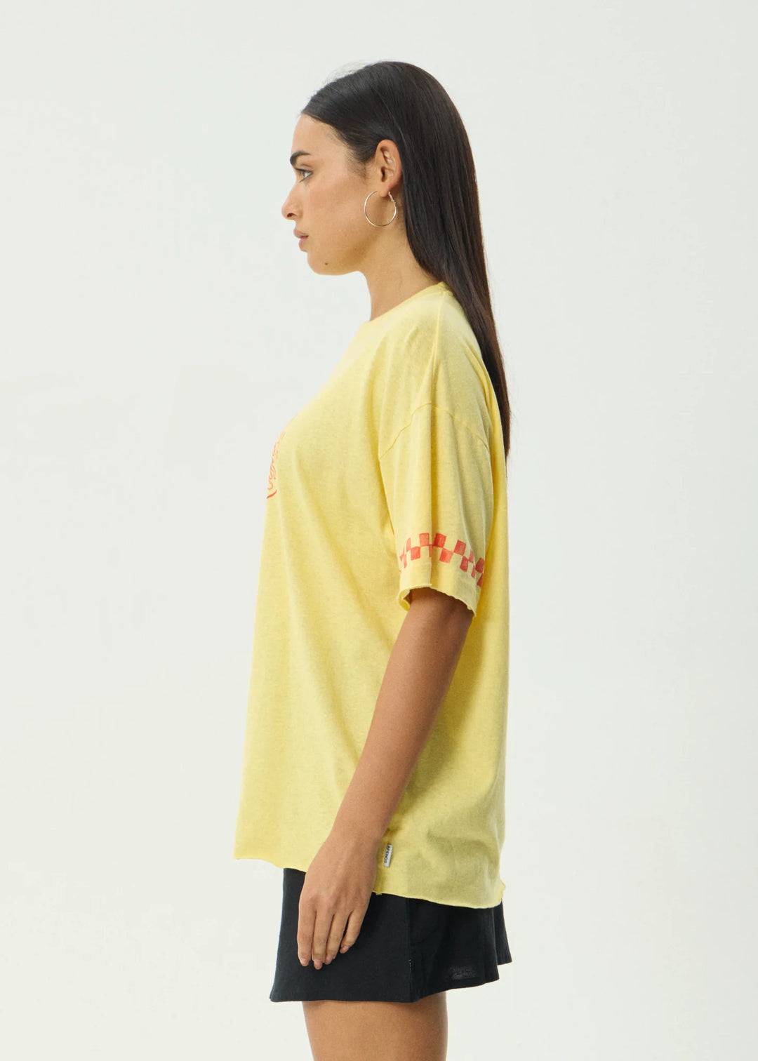 Afends Calda Oversized Tee-Lemon
