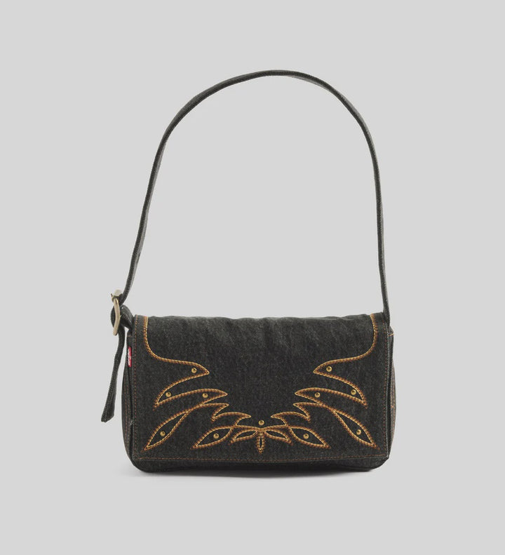 Levi's Brannan Shoulder Bag - Black Dark Wash 3
