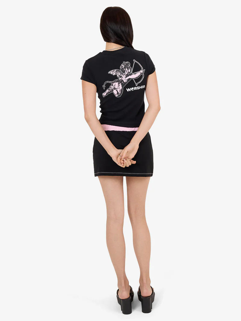 Worship Supplies Cherub Cap Sleeve Tee - Black