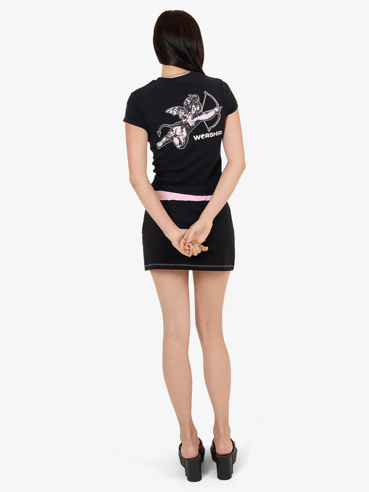 Worship Supplies Cherub Cap Sleeve Tee - Black
