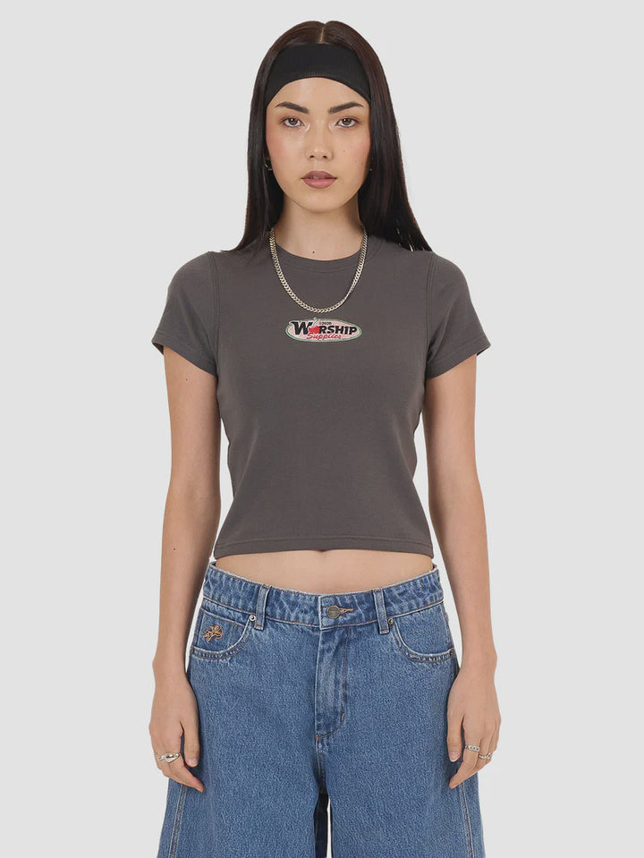 Worship Supplies Glazed And Confused Slim Fit Tee - Worn Black