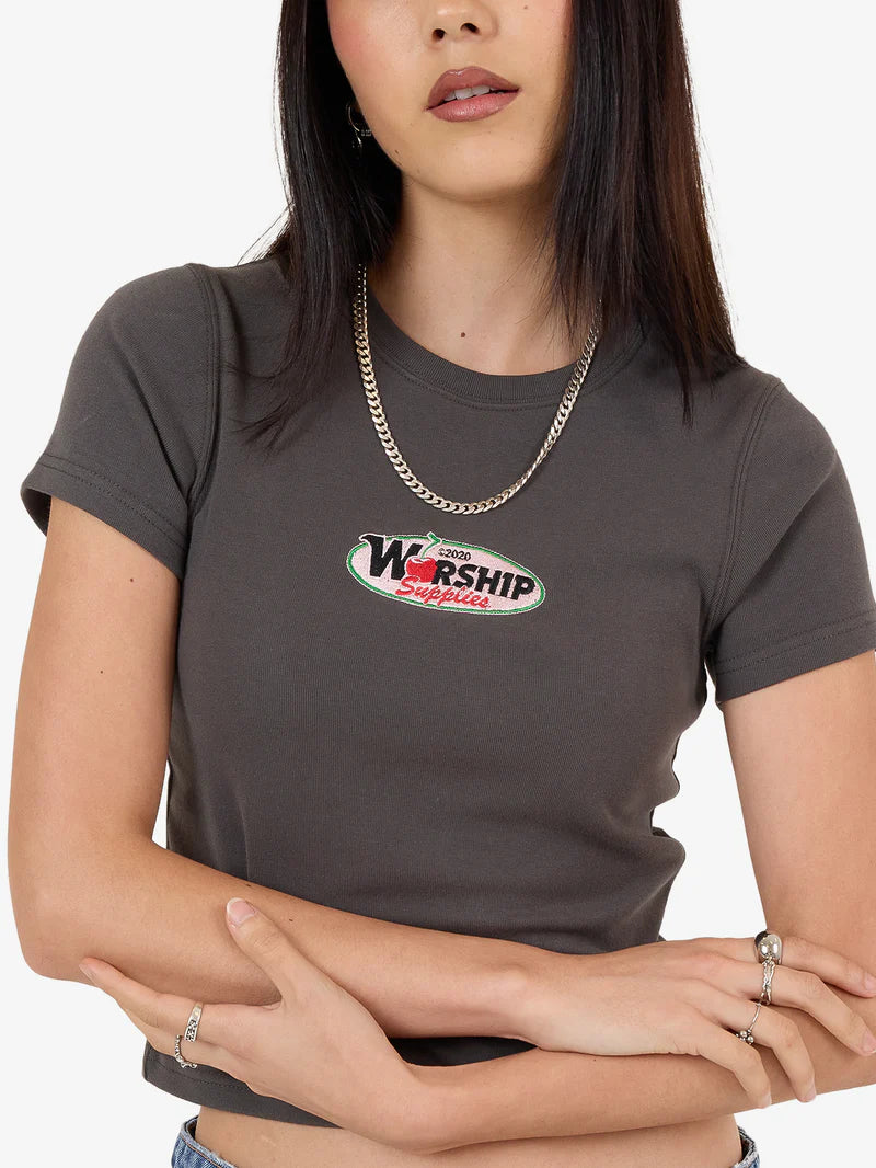 Worship Supplies Glazed And Confused Slim Fit Tee - Worn Black