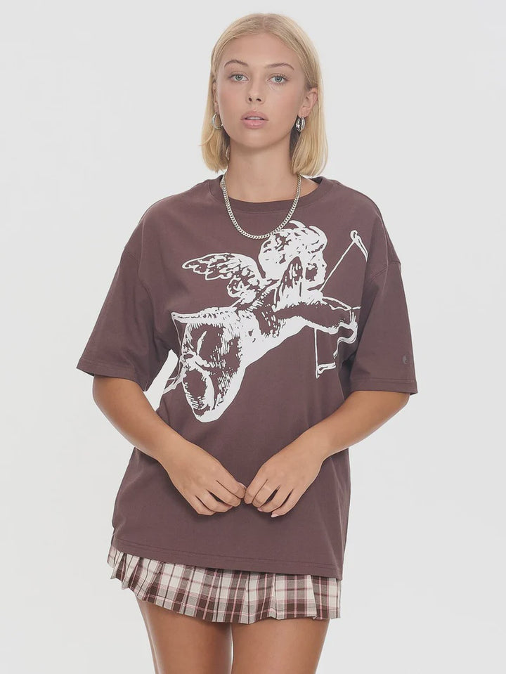 Worship Supplies Cherub Relaxed Fit Tee-Dark Choc