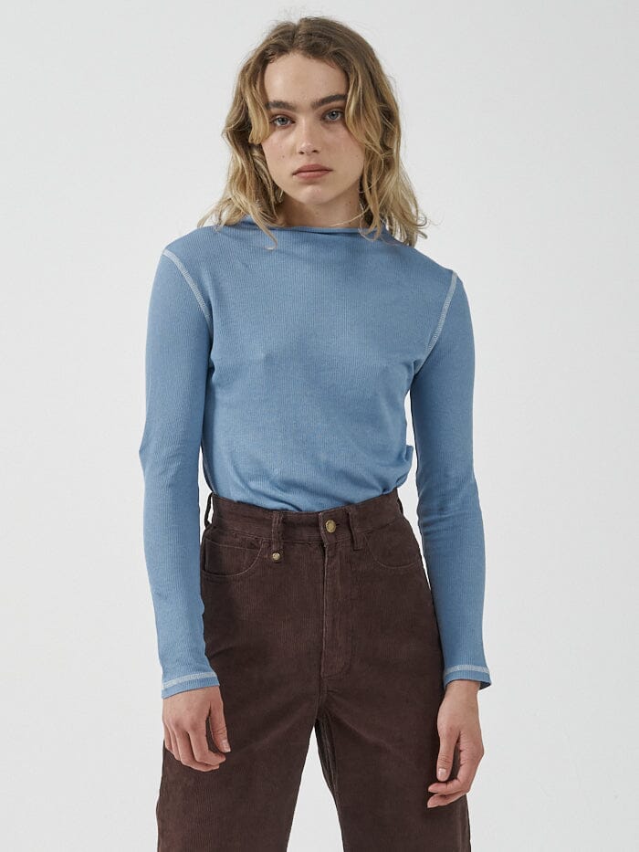 Thrills Inverse Hemp Turtleneck - Powder Blue