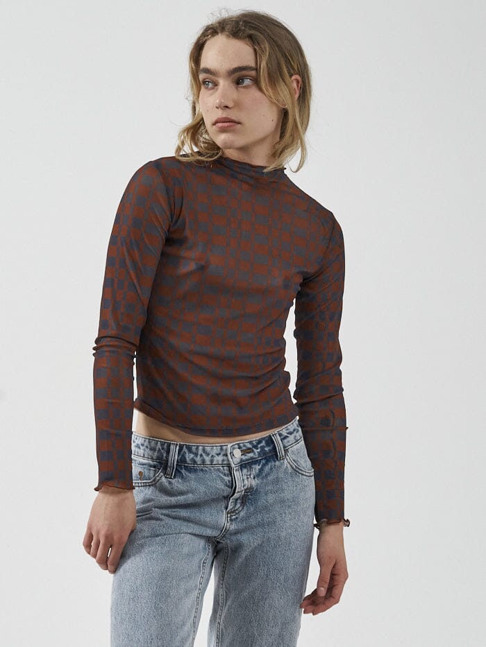 Thrills Revel Mesh Turtleneck - Navy