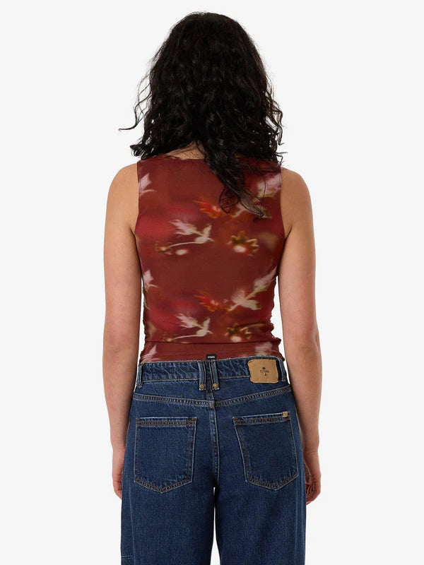 Thrills Rhapsody Floral Top - Cabernet