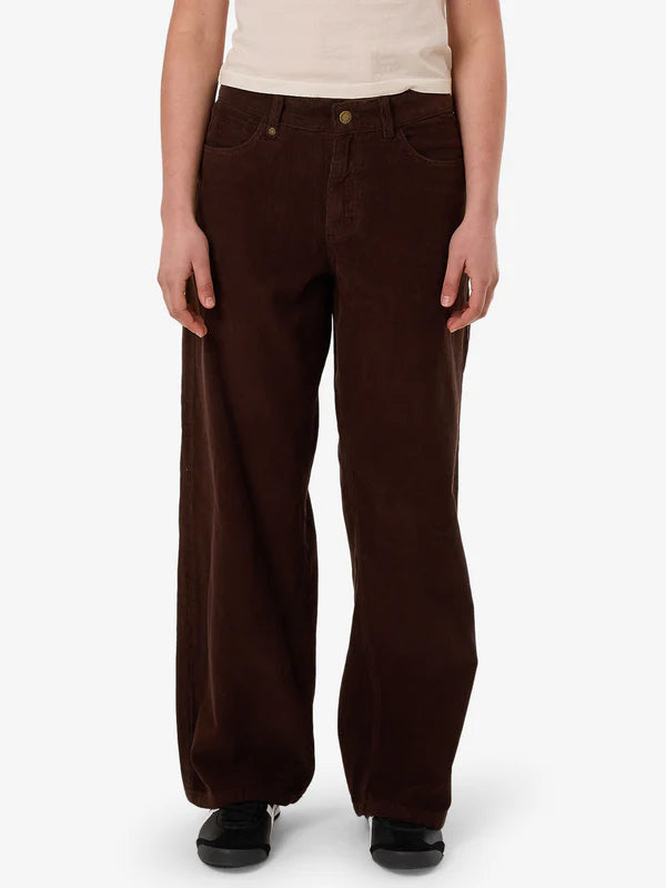 Thrills Billie Low Cord Pant - Dark Coffee