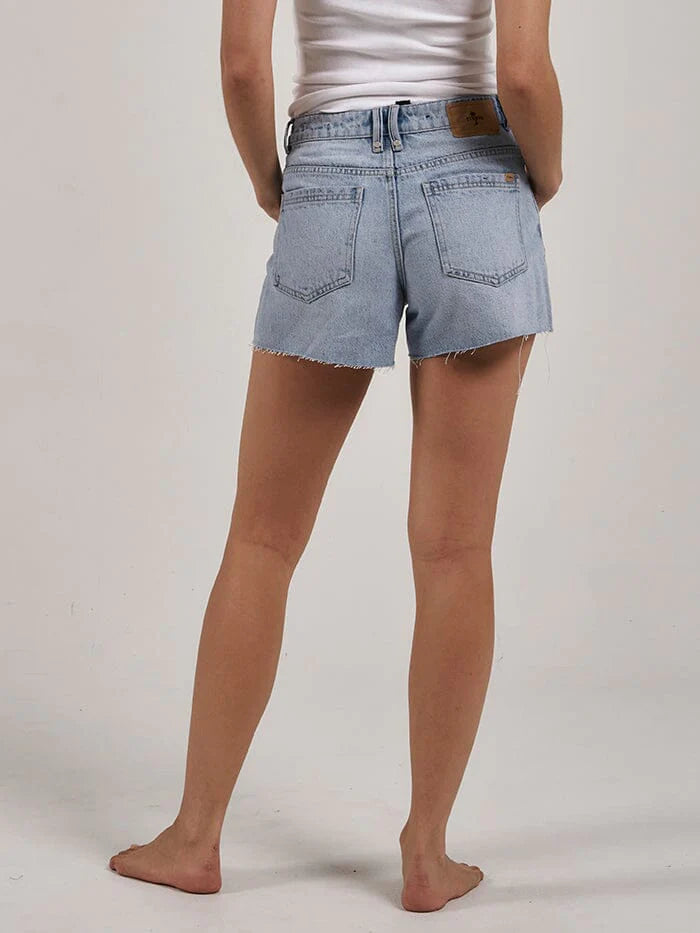 Thrills Erica Mid Rise Short - Ash Blue