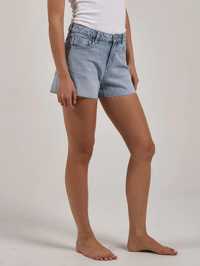 Thrills Erica Mid Rise Short - Ash Blue