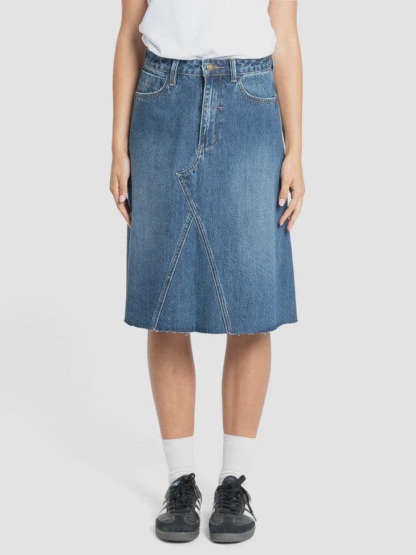 Thrills Cooper Denim Skirt - Roadhouse Blue