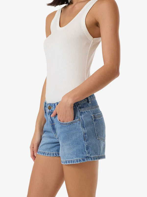 Thrills Daria Low Denim Short - Long Ago Blue