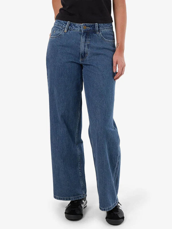 Thrills Billie Low Baggy Jean - Vintage Rinse Blue