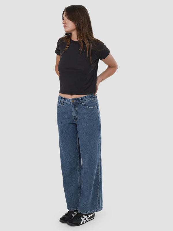 Thrills Billie Low Baggy Jean - Vintage Rinse Blue