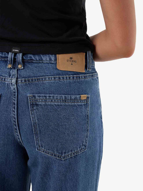 Thrills Billie Low Baggy Jean - Vintage Rinse Blue