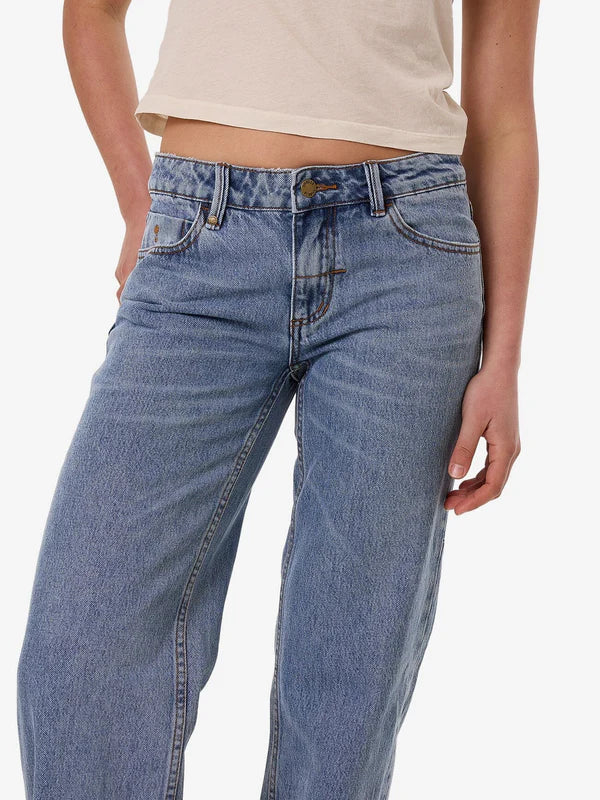Thrills Saskia Low Straight Jean - Vintage Stone Blue