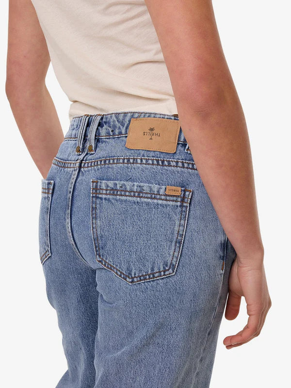 Thrills Saskia Low Straight Jean - Vintage Stone Blue