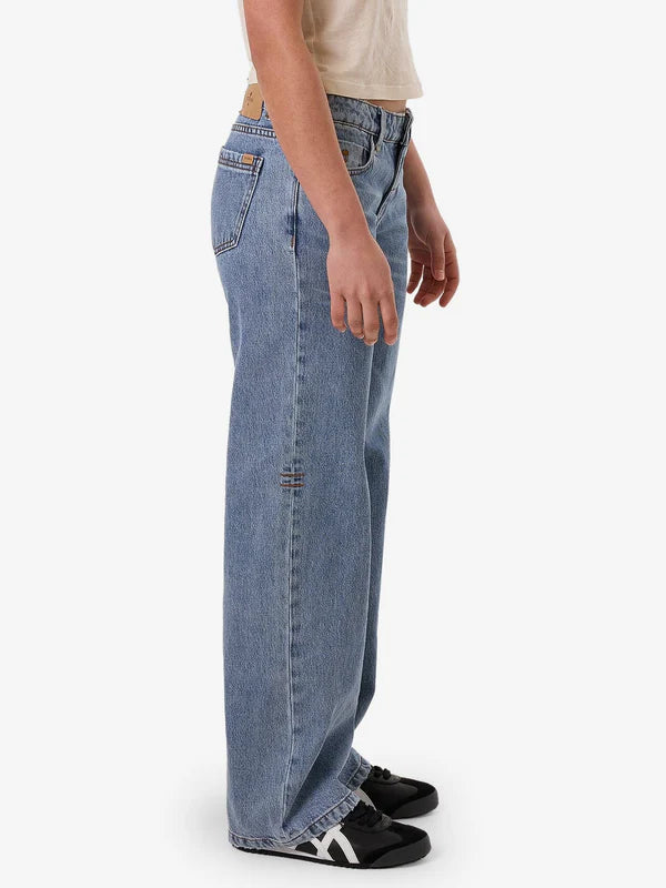 Thrills Saskia Low Straight Jean - Vintage Stone Blue