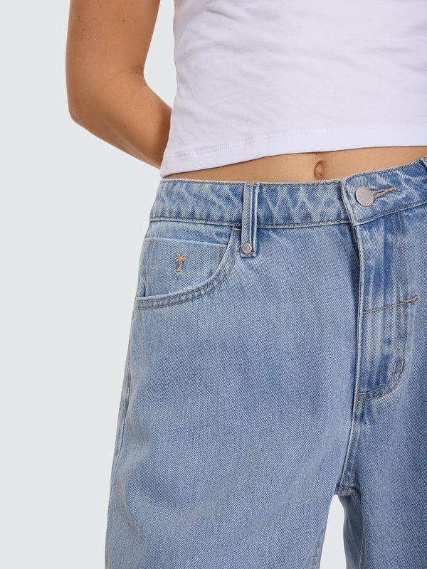 Thrills Sloane Low Rise Barrel Jean - Ageless Blue