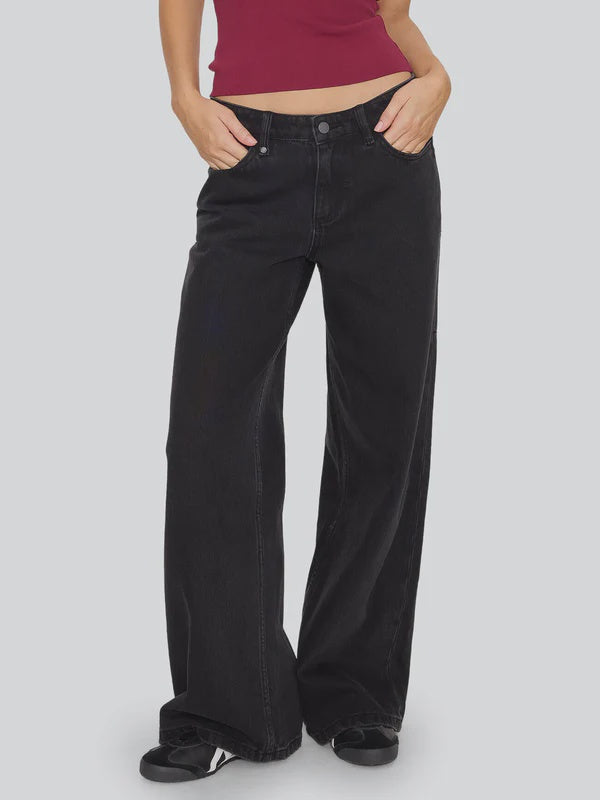 Thrills Hunter Low Rise Wide Jean - Aged Black
